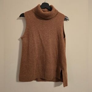 J. Crew Brown Sleeveless Turtleneck Sweater